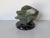 1980’s Vintage Carved Green Marble Abstract Sculpture on Black Marble Base, Unsigned For Sale In Miami - Image 6 of 12