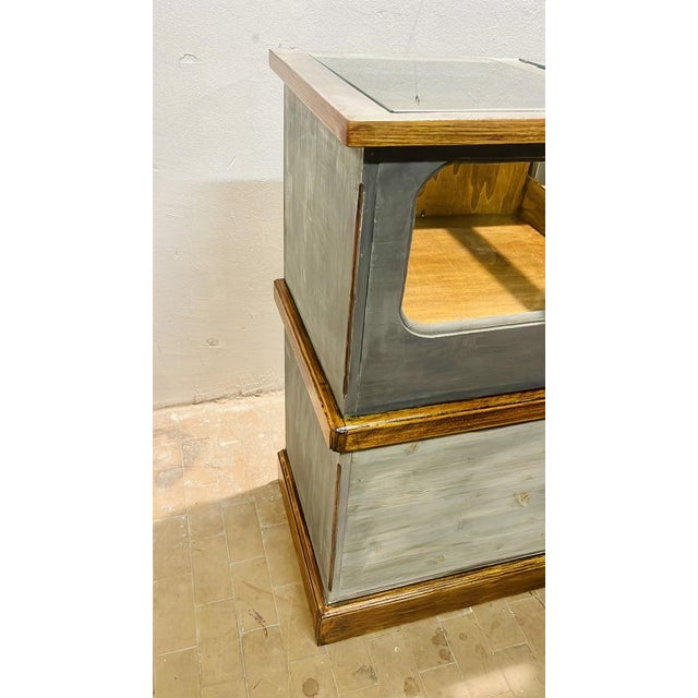 Brown Vintage Display Counter, 1940s For Sale - Image 8 of 14