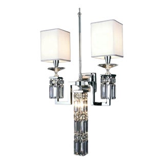 Collection Pechino Wall Lamp in Metal and Crystal by Jago For Sale
