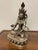 Metal Indian Silvered Bronze Buddhist Deity Vajradhara Seated in Lotus Position For Sale - Image 7 of 12