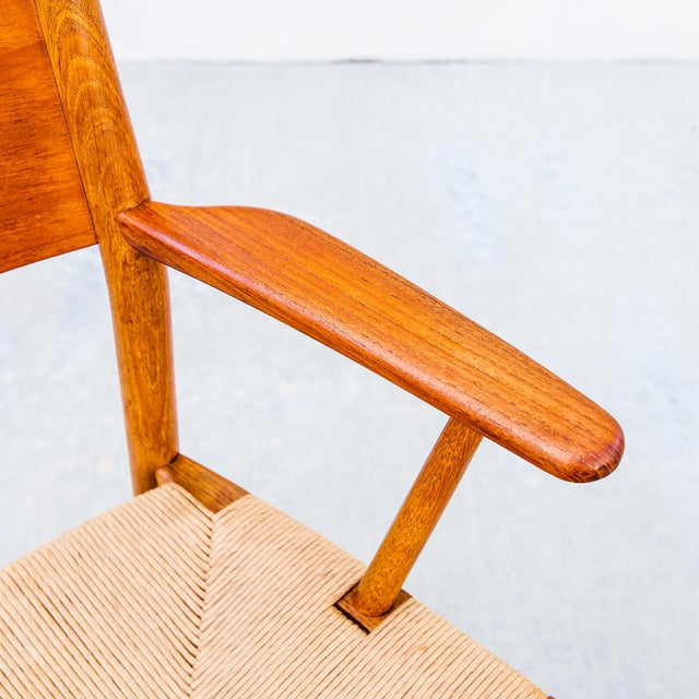 Borge Mogensen Attributed Model 156 Teak & Oak Armchair by Soborg, Denmark 1950s For Sale - Image 9 of 15