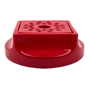 Space Age Red Ceramic Ashtray, Studio Opi, Gabbianelli Italy Ca. 1970