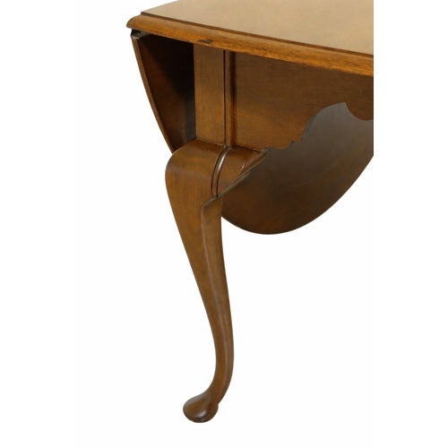 Robert Whitley Solid Walnut Drop Leaf Dining Table For Sale - Image 9 of 10
