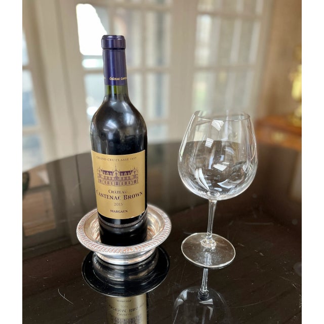 English Vintage English Silver and Copper Wine Coaster For Sale - Image 3 of 9