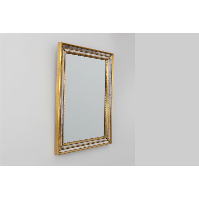 Mid-Century Modern Mid‑Century Modern Gilt Mirror by Deknudt, Belgium, 1970s For Sale - Image 3 of 12