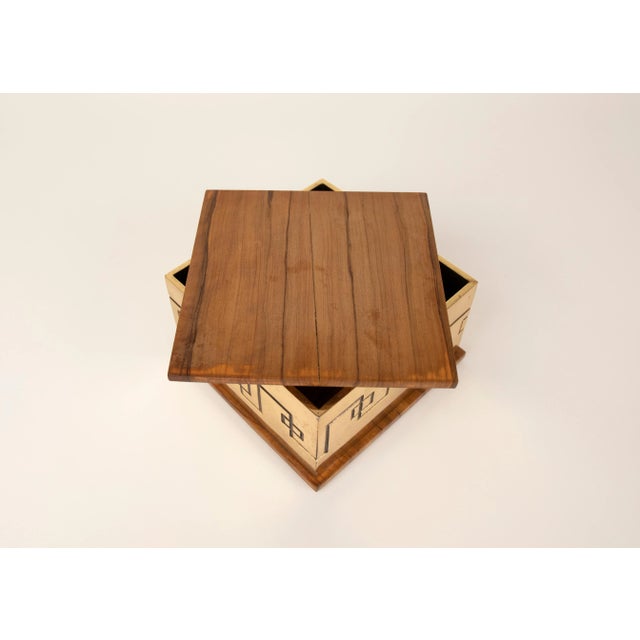 Square Decorative Box in Solid Brass and Wood, Italy, 1970s For Sale - Image 11 of 12