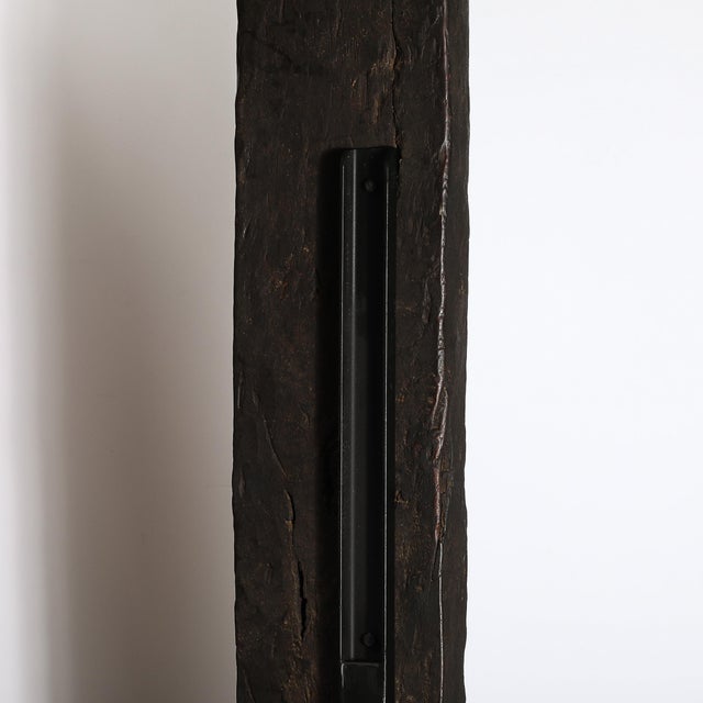 Mid-Century Toguna Sculpture in Burnt Oak on Metal Base by Dogon People, Mali For Sale In New York - Image 6 of 12