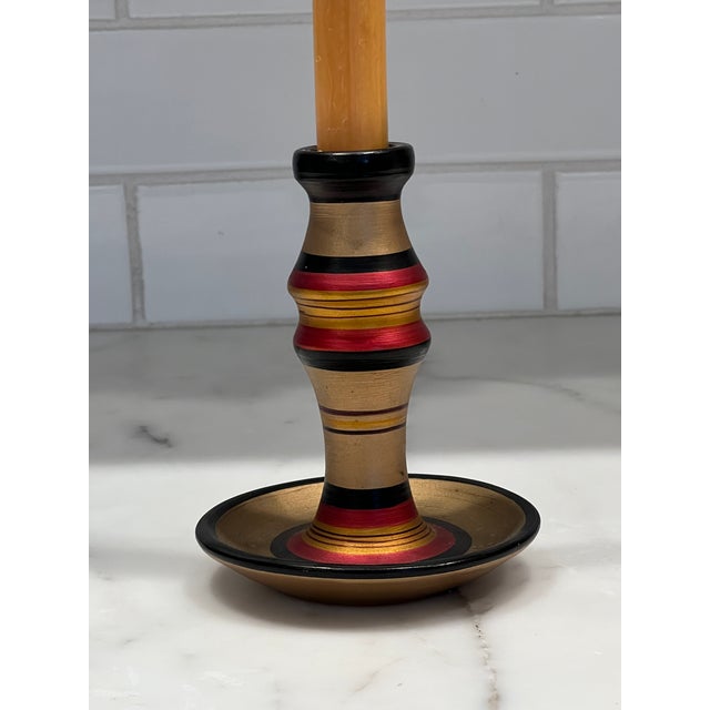 1960s HandPainted Candle Holder Chairish