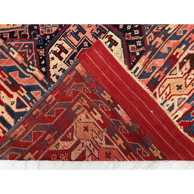 Antique Caucasian Shirvan Hand-Knotted Wool Rug - 11'2" X 5'2" For Sale - Image 11 of 14