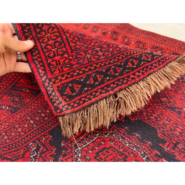 Vintage Afghan Ersari Sarouk Gul Tribal Rug - 5'11" X 3'9" For Sale - Image 12 of 12