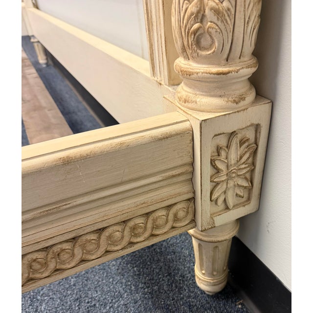 Ej Victor French “Julia Gray” Carved Cane Bed - King Size For Sale - Image 9 of 11