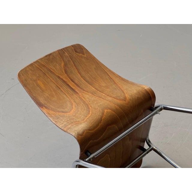 Vintage Chair with Tubular Steel Frame by Kilo und Pagholz-Schale for Lignarit, 1960s For Sale - Image 9 of 17