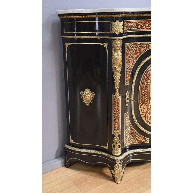 19th Century Napoleon III Boulle Marquetry Console Table from Maison Coignerai For Sale - Image 15 of 18