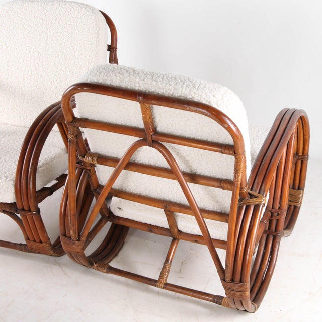Pretzel Rattan Lounge Chairs, 1970s, Set of 2 For Sale - Image 11 of 14