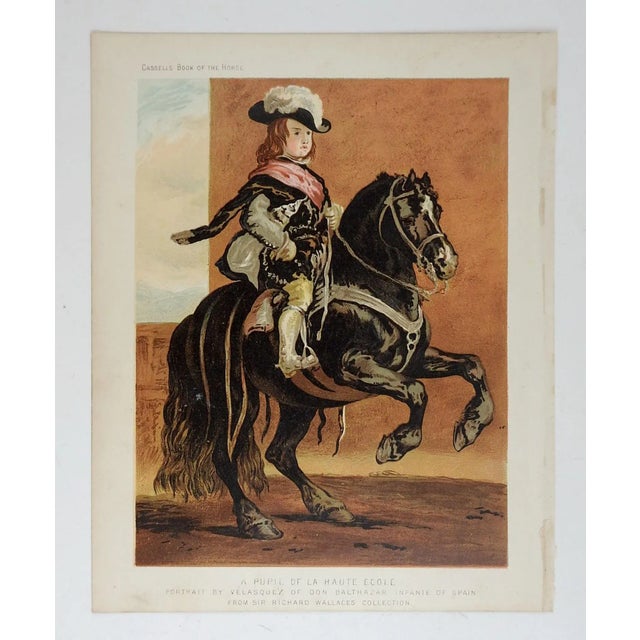 Rustic Early 20th Century 1873 Equestrian Chromolithograph For Sale - Image 3 of 4