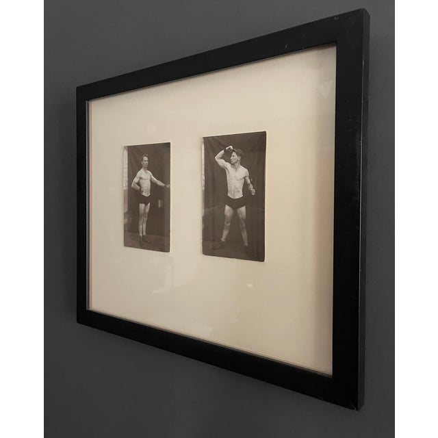 Early 20th-Century Strongman Studies — Framed Photographic Pair For Sale - Image 4 of 7