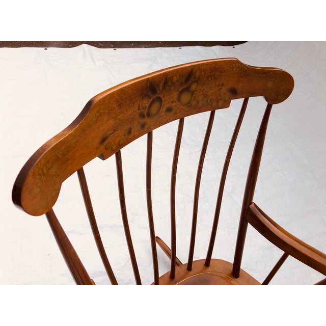 Nichols & Stone C.70’s Maple Rocking Chair/Stencil Chairish