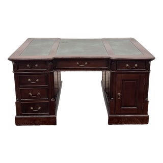 English Chesterfield Partner Desk For Sale
