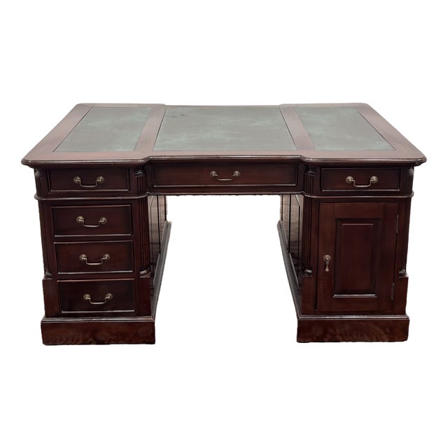English Chesterfield Partner Desk For Sale