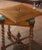 19th Century French Louis XIII Walnut Envelope Card Table With Drawer For Sale - Image 10 of 11