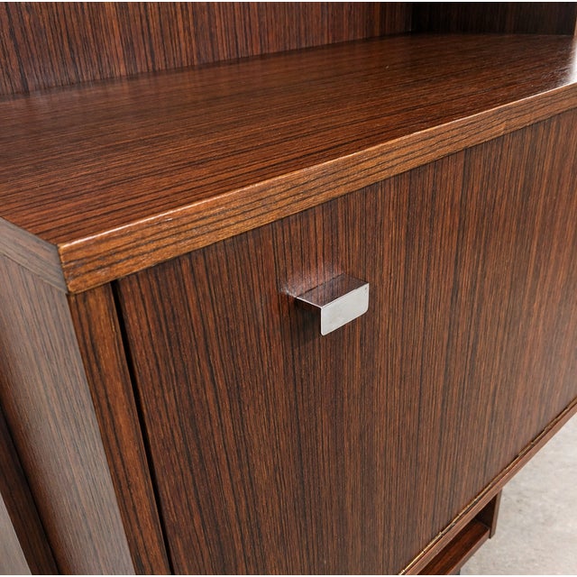 Vintage Rosewood Wall Unit with Bar and Secretary, 1960s For Sale - Image 9 of 11