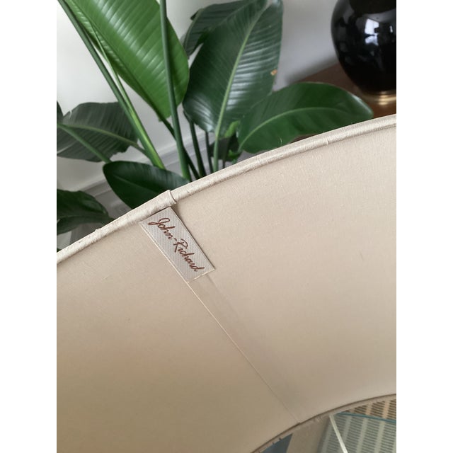 John-Richard Stacked Alabaster Column Table Lamps With Raw Silk Shades - a Pair For Sale In Atlanta - Image 6 of 9