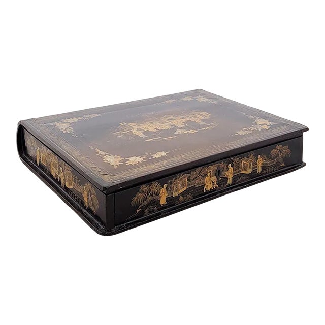 Worn Chinese Export Writing Box, Circa 1870 For Sale