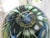 Lundberg Studios Moire Fern Heart Pulled Feather Iridescent Gold Art Glass Vase For Sale - Image 12 of 13