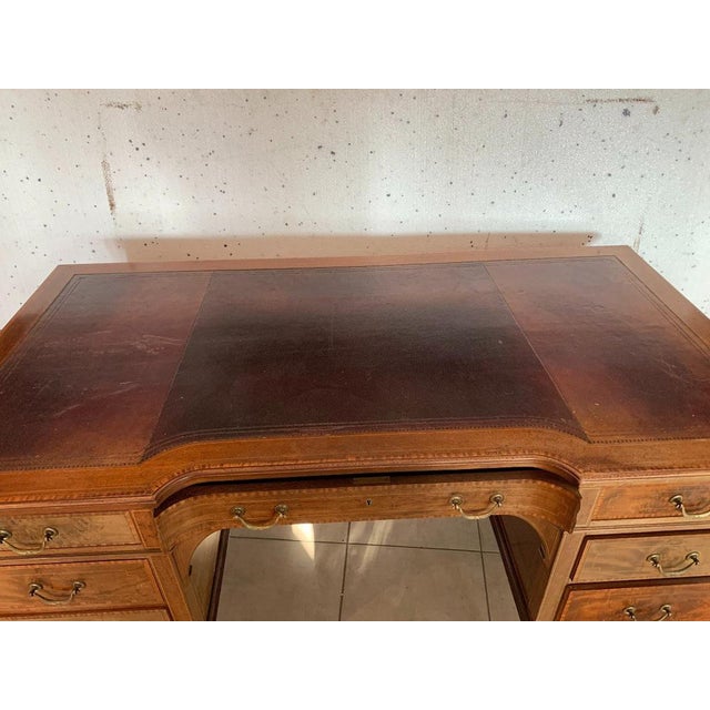 Regency Desk and Swivel Armchair, England, 19th Century, Set of 2 For Sale - Image 4 of 15