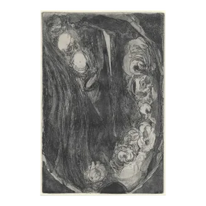 1957 Carissa Caris Abstract Mid Century Etching