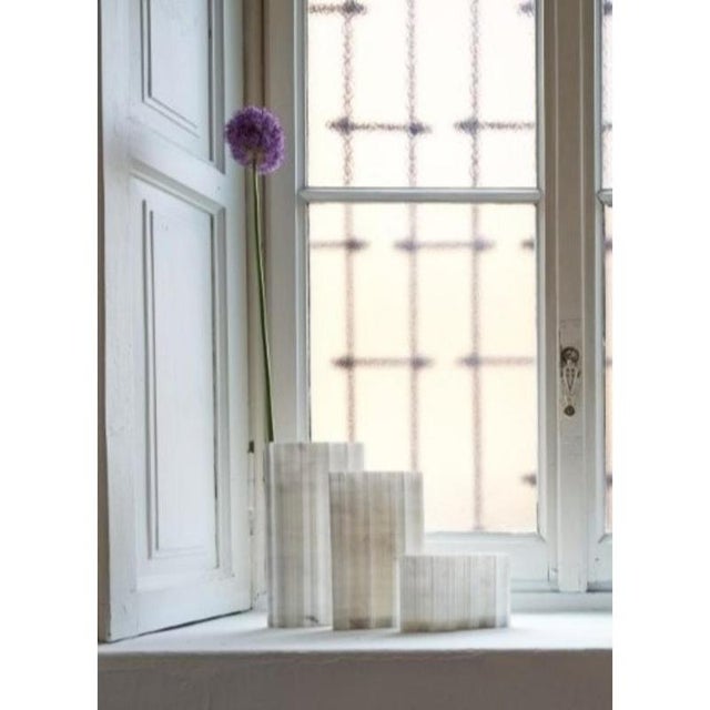 Stripes A1 Decorative Vase in Statuario Marble by Bufalini Marmi For Sale - Image 11 of 15