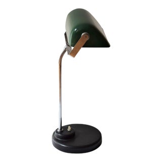 Art Deco Bankers Lamp, 1930s For Sale