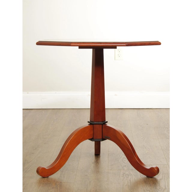 Wood Grange French Inlaid Cherry Octagon Top Side Table For Sale - Image 7 of 13