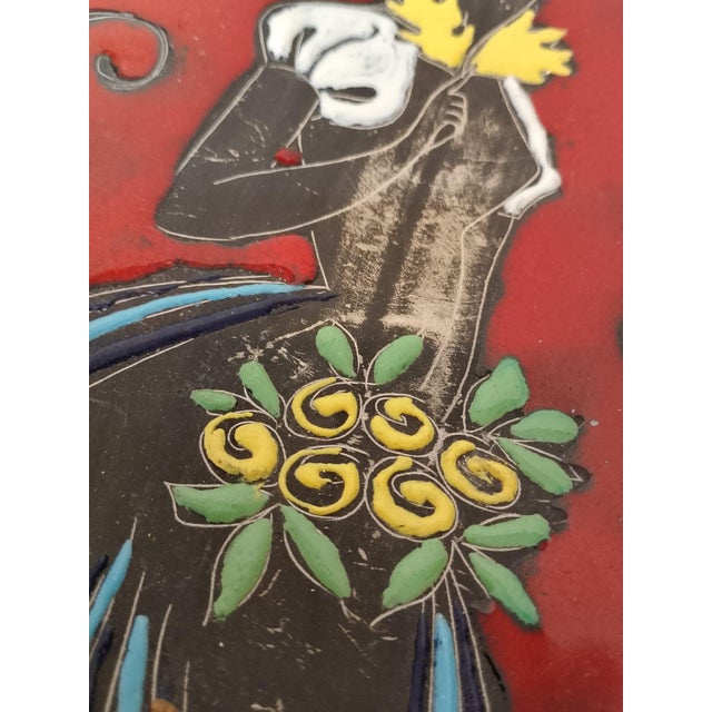 Mid-Century Fat Lava Decorative Plates, San Marino, 1960s, Set of 2 For Sale - Image 4 of 9