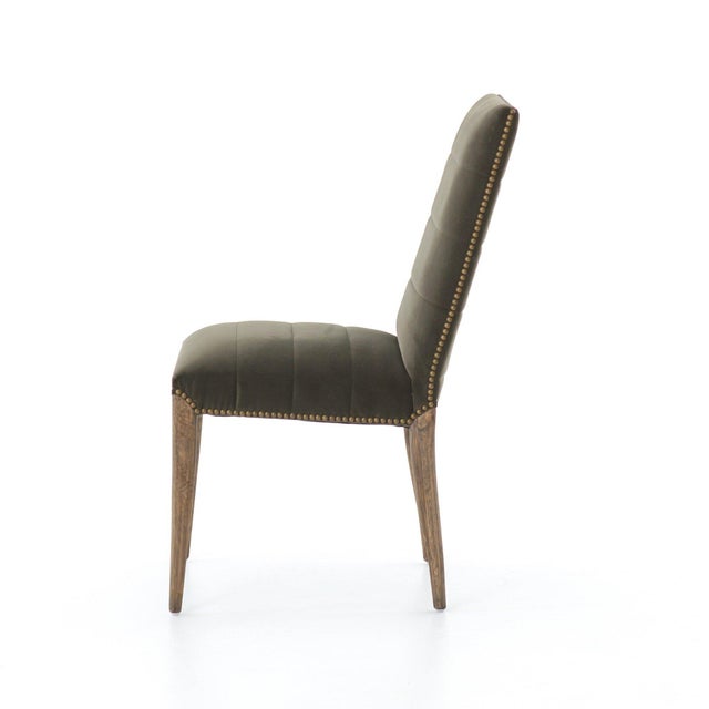 Four Hands Nate Dining Chair - Modern Velvet Loden For Sale In Austin - Image 6 of 12