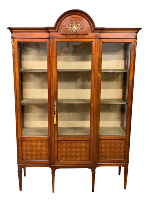 Edwardian Kingwood and Walnut Display Cabinet, 1900s