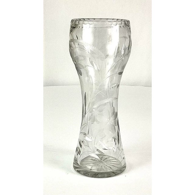 1990s Large Cut Glass Vase For Sale - Image 4 of 8