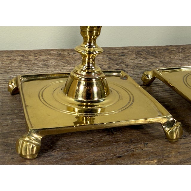Metal Vintage Virginia Metalcrafters Brass Candlesticks for Colonial Williamsburg - A Pair For Sale - Image 7 of 7
