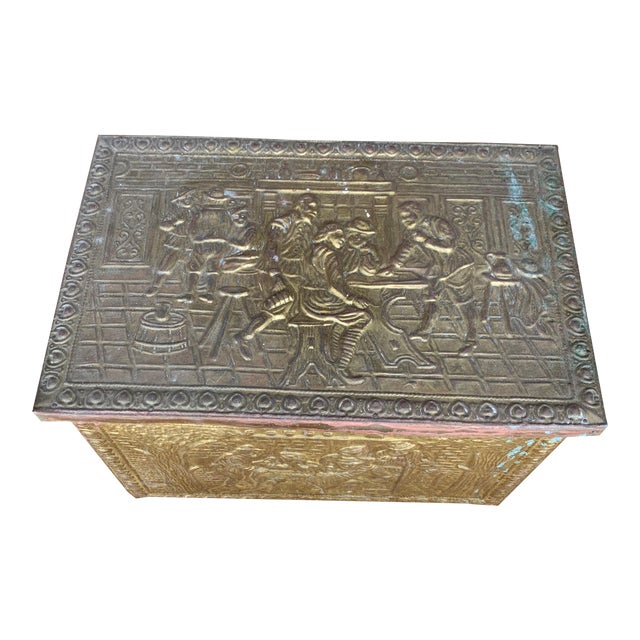 Vintage Brass Coal Box Chairish
