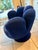 Pedro Freideberg Late 20th Century Royal Blue Pop Art Hand Chair Swivel Lounge Chair in the Manner of Pedro Friedeberg For Sale - Image 4 of 9