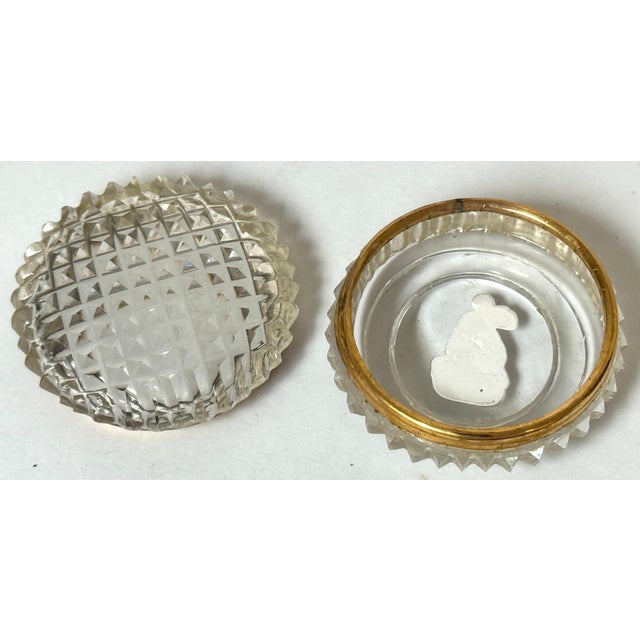 French Baccarat Crystal Patch Box with Sulfide Cameo of Psyche, 1840-1860 For Sale - Image 15 of 18