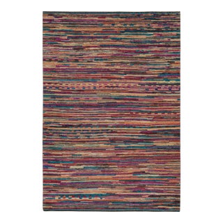 2010s Rug & Kilim’s Contemporary Moroccan Style Rug in Multicolor Stripes For Sale
