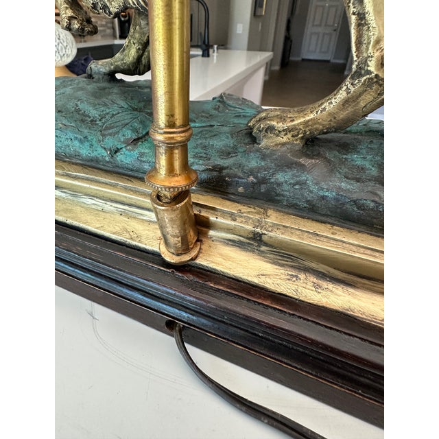 Vintage Brass Hunting Dog Figural Table Table For Sale - Image 13 of 18
