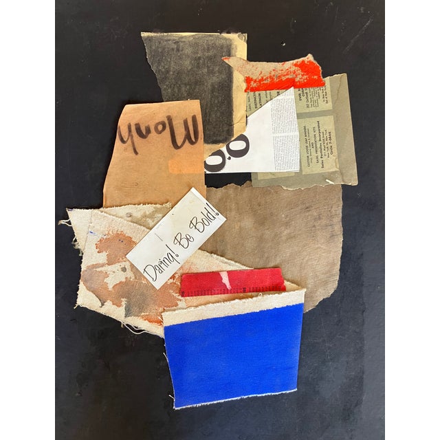 Mid-Century Modern 1950-60’s "Darling Be Bold" Mixed Media Collage, Framed For Sale - Image 3 of 8