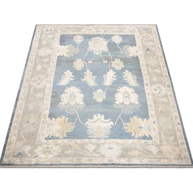 1960s 1960s Turkish Oushak Rug For Sale - Image 5 of 5