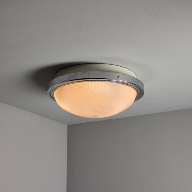 1960s Large 1960s Sergio Mazza Glass and Metal Ceiling or Wall Lamp for Artemide For Sale - Image 5 of 15