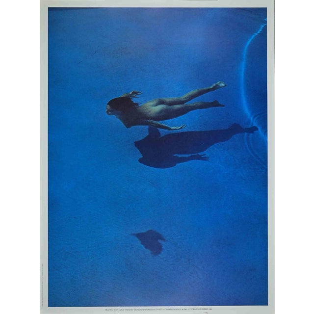 Swimming Pools is a beautiful offset Exhibition poster realized by Franco Fontana in 1984. Exhibition in Gallery of...