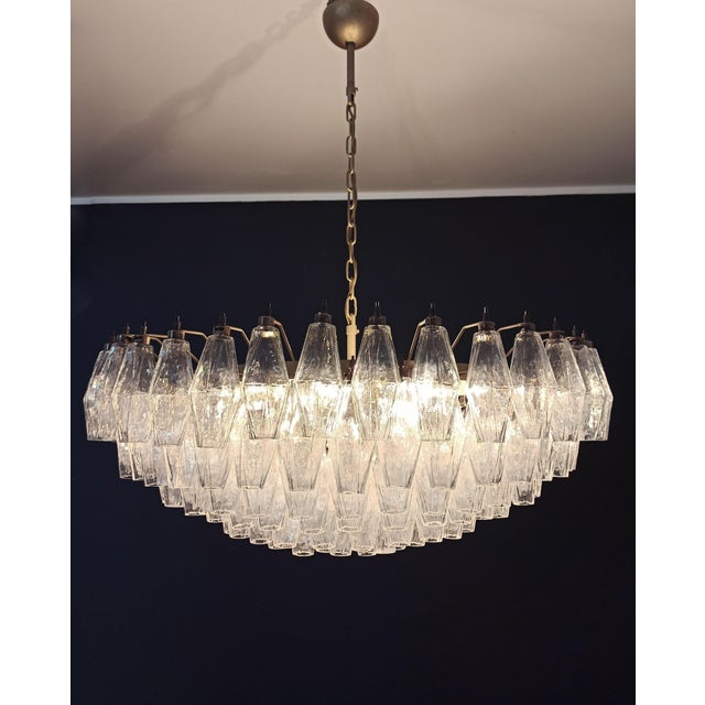 Murano Glass Candelier with 185 Iridescent Glasses, 1990s For Sale - Image 8 of 18