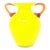 Mid-Century Art Glass Yellow Hand-Blown Amphora Vase For Sale