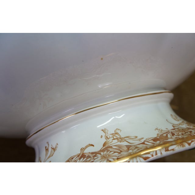 Antique English Royal Furnivals Porcelain Lobed Daisy Centerpiece Punch Bowl For Sale - Image 14 of 16